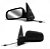 Retrovisor externo gol volkswagen de 1999 a 2008 lado esquerdo bicolor duas portas com controle manual - Imagem 2