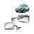 Retrovisor fusca volkswagen de 1976 a 1996 lado esquerdo cromado universal em ABS de alta resistência - Imagem 1