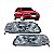 Farol gol volkswagen de 1999 a 2005 lado esquerdo cromado geração 3 ponteira para choque foco simples sem chapéu - Imagem 1