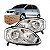 Farol fox crossfox e spacefox volkswagen de 2007 a 2009 lado direito cromado foco duplo - Imagem 1