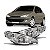 Farol 206 peugeot de 2005 a 2010 lado direito elétrico sem motor duplo liso - Imagem 1