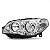 Farol palio fiat de 2004 a 2015 lado esquerdo cromado tipo zoiao H7 e H7 - Imagem 2