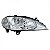 Farol megane renault de 1999 a 2002 lado direito foco duplo - Imagem 2