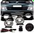 Kit farol auxiliar gol volkswagen de 2016 a 2018 geração sete com grade e aro cromado - Imagem 2
