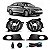 Kit farol auxiliar jetta volkswagen de 2011 a 2014 com grade e botão universal - Imagem 1