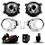 Kit farol auxiliar ranger ford de 2013 a 2016 com moldura cromada - Imagem 2