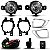 Kit farol auxiliar frontier nissan de 2017 a 2021 com moldura cromada - Imagem 2