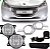 Kit farol auxiliar 208 peugeot de 2012 a 2016 com moldura cromada - Imagem 2