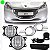 Kit farol auxiliar 208 peugeot de 2012 a 2016 com moldura cromada - Imagem 1