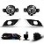 Kit farol auxiliar versa nissan de 2015 a 2021 com grade e friso cromado - Imagem 2