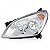 Farol vectra chevrolet de 2009 a 2011 lado esquerdo cromado com anel cromado e com motor - Imagem 2