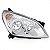 Farol vectra chevrolet de 2009 a 2011 lado direito cromado com anel cromado e com motor - Imagem 2