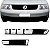 Grade para choque passat volkswagen de 1997 a 2000 dianteira lado direito preta menor - Imagem 1