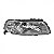 Farol gol volkswagen de 1999 a 2005 lado direito cromado foco simples sem chapéu geração 3 ponteira para choque - Imagem 2