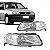 Farol gol volkswagen de 1999 a 2005 lado direito cromado foco simples com chapéu geração 3 ponteira para choque - Imagem 1