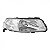 Farol gol volkswagen de 1999 a 2005 lado esquerdo cromado foco simples com chapéu geração 3 ponteira para choque - Imagem 2