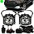 Kit de farol auxiliar toro fiat de 2016 a 2021 com moldura cromada e botão universal - Imagem 1