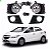 Kit de farol auxiliar onix chevrolet de 2012 a 2016 ls e lt com grade - Imagem 2