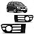 Grade do para choque polo volkswagen de 2003 a 2006 lado esquerdo dianteiro com furo - Imagem 1