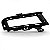 Suporte do farol auxiliar golf volkswagen de 2014 a 2017 lado direito preto com friso versões TSI comfortline e highline - Imagem 2