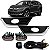 Kit farol auxiliar crv honda de 2018 a 2020 com grade e friso cromado - Imagem 1
