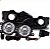 Kit farol auxiliar fit honda de 2018 a 2021 preto brilhante com grade - Imagem 2