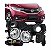 Kit farol auxiliar fit honda de 2018 a 2021 preto brilhante com grade - Imagem 1