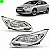 Farol focus ford de 2014 a 2015 lado esquerdo cromado elétrico com motor - Imagem 1