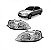 Farol civic honda de 1999 a 2000 lado direito cromado com cúpula cristal - Imagem 1