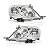 Farol hilux sw4 toyota de 2005 a 2008 lado esquerdo cromado manual - Imagem 2