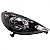 Farol fit honda de 2013 a 2014 lado esquerdo negro twist - Imagem 2