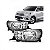 Farol hilux toyota de 2016 a 2020 lado esquerdo cromado e preto manual H4 para picape - Imagem 1