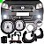 Kit farol auxiliar palio e siena el fiat de 2008 a 2011 cromado com motor com copo e com botão - Imagem 1