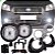 Kit farol auxiliar palio e siena el fiat de 2008 a 2011 cromado com motor com copo e com botão - Imagem 2