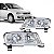 Farol stilo fiat de 2003 a 2011 lado direito cromado elétrico sem motor com auxiliar e conector quadrado - Imagem 1