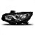 Farol civic honda de 2017 a 2021 lado esquerdo cromado manual com projetor e LED versões exl e ex e sport - Imagem 2