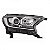 Farol ranger ford de 2016 a 2023 lado direito máscara negra elétrico com motor com projetor - Imagem 2