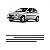 Friso corsa chevrolet de 1994 a 1999 lateral preto fino quatro peças duas portas bicolor - Imagem 1
