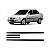 Friso lateral corsa chevrolet de 2000 a 2002 preto largo quatro portas quatro peças - Imagem 1