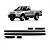Friso lateral s10 chevrolet de 2001 a 2011 preto cabine simples seis peças - Imagem 1