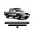 Friso lateral s10 chevrolet de 2001 a 2011 preto cabine dupla seis peças - Imagem 1