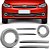 Aro de suporte de farol auxiliar gol volkswagen de 2009 a 2012 cromado copo e friso geração cinco - Imagem 2