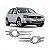 Moldura inferior para choque de farol auxiliar golf volkswagen de 2007 a 2012 cromado par - Imagem 1