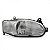 Farol escort ford de 1997 a 2002 lado direito preto - Imagem 2