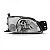 Farol fiesta ford de 2000 a 2002 e courier ford de 2000 a 2013 lado direito branco com pisca - Imagem 2