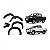 Moldura do vão de roda do paralama hilux toyota de 2005 a 2011 picape kit de seis peças - Imagem 1
