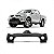 Para choque triton mitsubishi de 2007 a 2010 dianteiro preto com furo moldura inferior para choque - Imagem 1