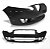 Para choque strada fiat de 2009 a 2013 dianteiro preto liso trekking com furo motor - Imagem 2