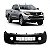 Para choque l200 triton mitsubishi de 2017 a 2025 dianteiro com furo e com friso cromado com furo para moldura com furo para auxiliar sem esguicho - Imagem 1