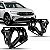 Grade lateral para choque nivus volkswagen de 2020 a 2024 dianteiro lado esquerdo com furo - Imagem 1